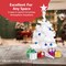 Small Xmas Decor with Lights and Star Treetop - DIY Tabletop ( White) 12.6"D x 12.6"W x 23"H